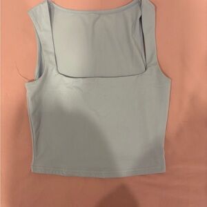 Arden B square neck cropped cami light blue